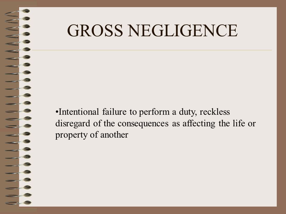 What is the difference between negligence and recklessness?